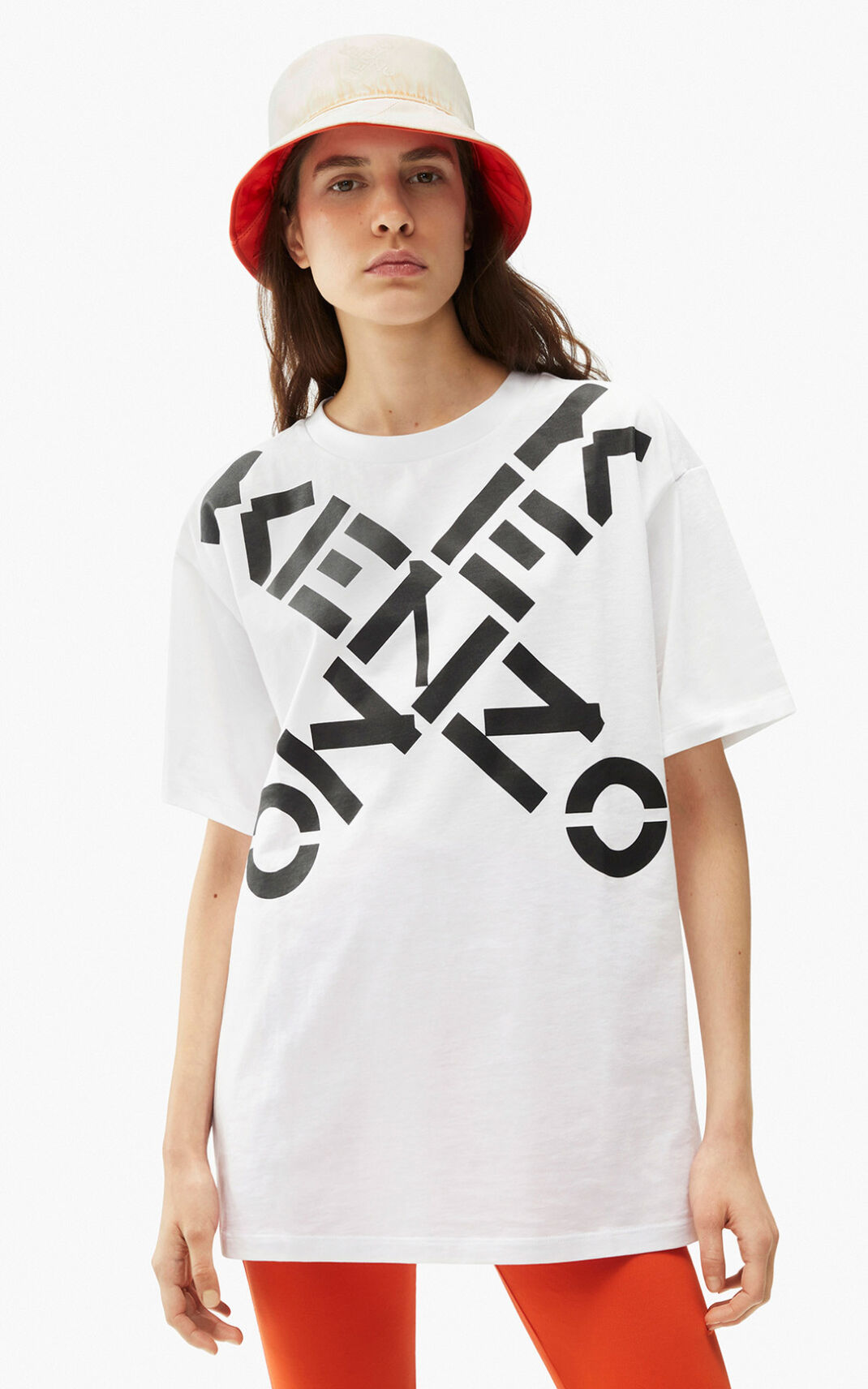 Kenzo Nueva Coleccion Camisetas Kenzo Sport Big X oversized Mujer Blancas